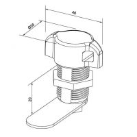 Петля под навесной замок с поворотной ручкой