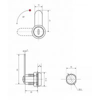 Замок для металлических шкафов ШР